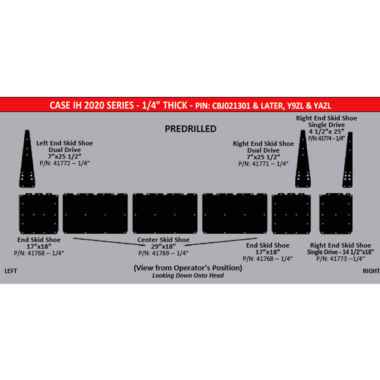 30' Skid Shoe Set, CIH 2020